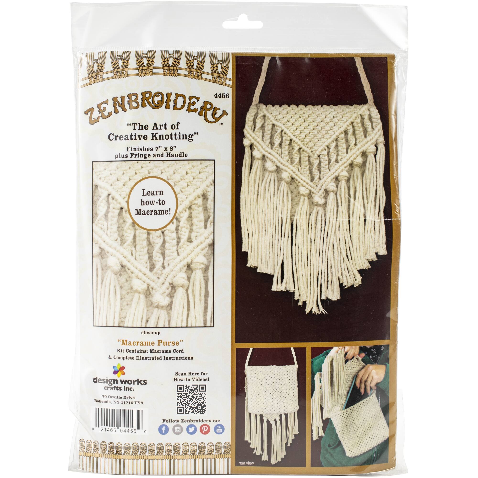 Design Works™ Zenbroidery™ Macramé Purse Kit